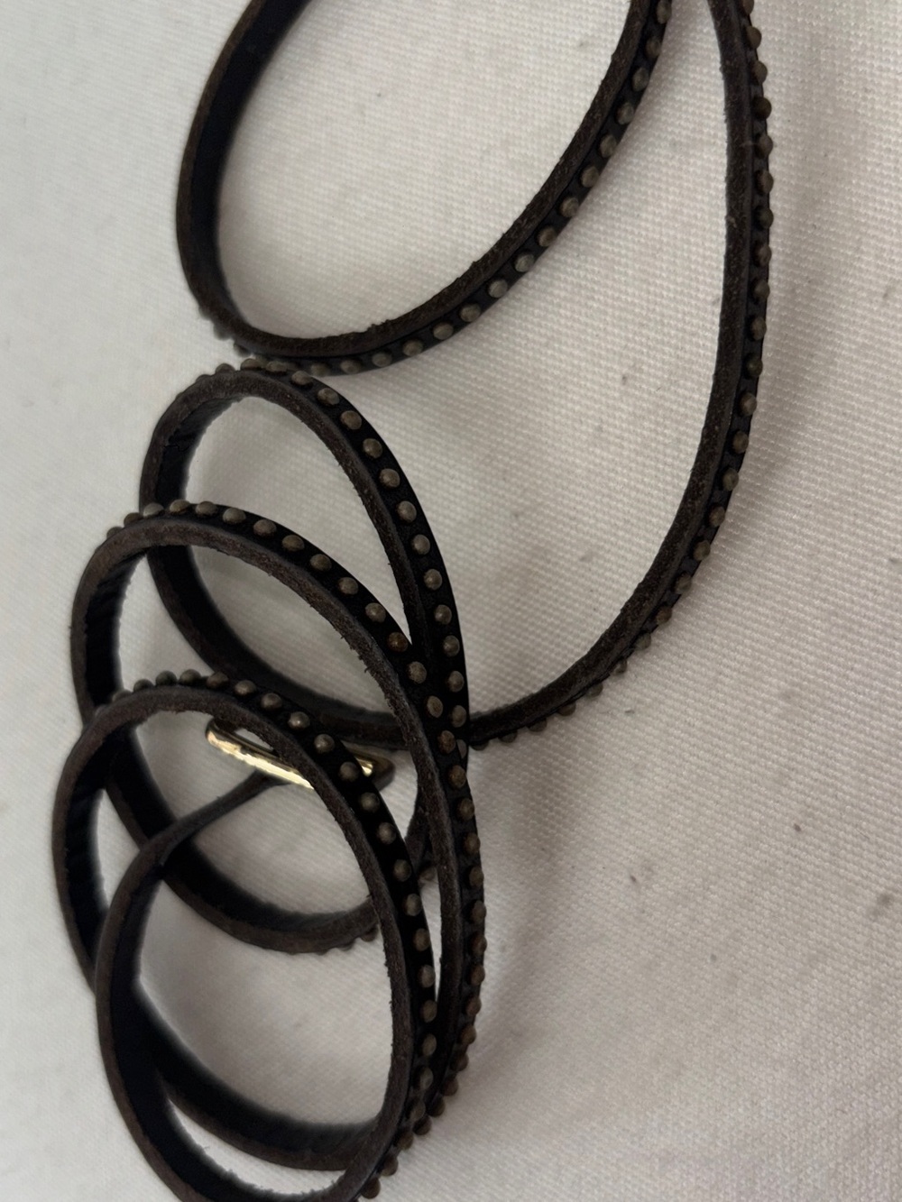 Dark Brown Studded Wrap leather Bracelet from boutique unisex